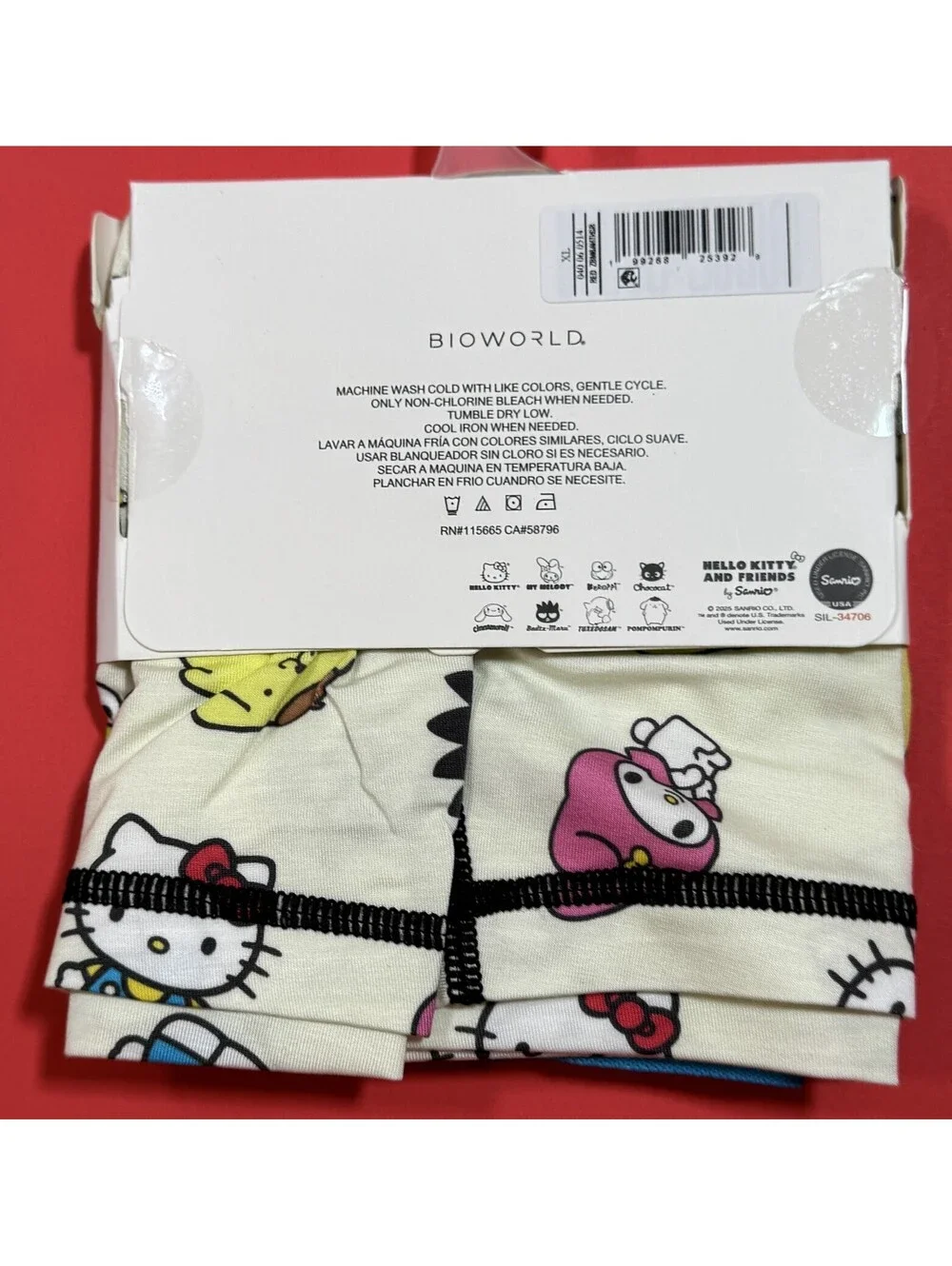 Bioworld Sanrio Hello Kitty & Friend Boxer Brief Men's XL 40 - 42